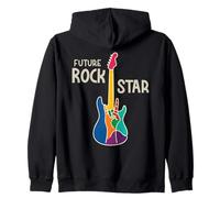 Future Rock Star Guitarra Mano Signo Música Amante Niñas Sudadera con Capucha