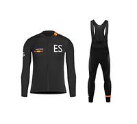 Future Sports UGLYFROG MTB MTB Invierno Termo Maillot de Ciclismo Hombre Mangas Largas Ropa para Bicicleta 20D Cojín Conjunto Bici de Montaña Chaqueta+Bib Pantalones Culote de Ciclista Largo