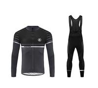 Future Sports UGLYFROG MTB MTB Invierno Termo Maillot de Ciclismo Hombre Mangas Largas Ropa para Bicicleta 20D Cojín Conjunto Bici de Montaña Chaqueta+Bib Pantalones Culote de Ciclista Largo