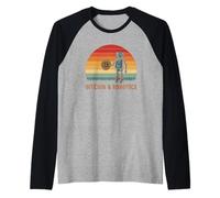 Future Tech AI Automation Cyborg Bitcoiner Power Bitcoin Camiseta Manga Raglan