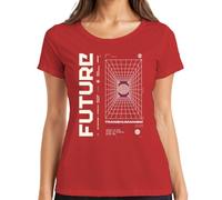 Future Transhumanism Upgrade The Japan Y2K - Camiseta para mujer, rojo, L