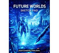 Future Worlds Sketch Pad: Sci-Fi Drawing Notebook for Gamer Kids Ages 8-12 | 100 Blank Pages | Large 8.5" x 11" Sketchbook