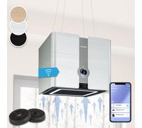 Futurelight Smart 45cm 413m³/h Campana Extractora de Isla Plata