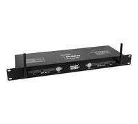 FUTURELIGHT Transceptor inalámbrico DTMX WDS-CRMX Duo TX | Sistema de radio DMX (2,4 GHz): dos transceptores con unidades de radio CRMX en la carcasa de 19"