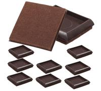 FUTUREORYY 10 Piezas Protector de Muebles Antideslizante Base de Ruedas Cuadrada con Fieltro para Sillas y Suelos Duros Evita Rayones y Deslizamientos
