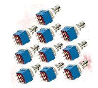 FUTUREORYY 10 piezas Unidades Interruptores True Bypass para Pedales Guitarra Efecto Azul Pines con Control LED Compatible con Cajas Vintage