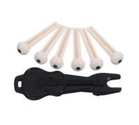 FUTUREORYY 10juegos Kit de Clavijas para Guitarra con Extractor Clavijas de Puente de Guitarra Acústica para Cambios y Mantenimiento