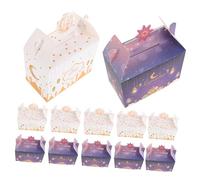 FUTUREORYY 12piezas Caja de Obsequio para Fiesta de Eid Mubarak Ramadán Festivos de Papel Portátil Dulces Golosinas Celebración Fiesta