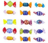 FUTUREORYY 15 Piezas de Adornos de Dulces Falsos de Cristal Superficie Lisa y Textura Fina, Decoración Artificial Creativa para Sala, Fiestas y Coleccionistas