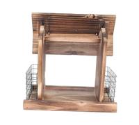 FUTUREORYY 1pieza Comedero Colgante De Madera para Pájaros Alimentador De Exterior para Gorriones Pinzones y Canarios Decoración para Jardín y