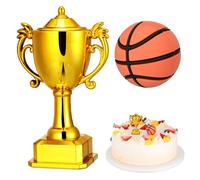 FUTUREORYY 2 Juegos de Decoraciones para Tartas Deportivas de Baloncesto, Adornos de Silicona para Cumpleaños y Celebraciones Escolares