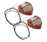 FUTUREORYY 2 Mini Kalimbas con 8 Tonos, Piano de Pulgar Portátil de Madera, para Principiantes y Creación Musical en Casa
