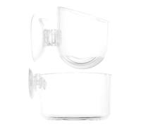 FUTUREORYY 2 Piezas Alimentador Acuático con Ventosa Taza Flotante para Alimentación de Camarones y Peces Soporte para Plantas y Gusanos Rojos Acuarios Pequeños Diseño Compacto y Fácil