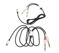 FUTUREORYY 2 piezas Convertidor de Audio USB Tipo C Doble Cable Amplificador de Audio para Smartphones Tablets Laptops y Mezcladores de Transmisión Superior con Diseño Práctico