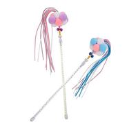 FUTUREORYY 2 Piezas Juguetes para Gatos Palos Interactivos con Bolas de Colores Candy Accesorios Divertidos para Fortalecer Vínculo y Estimular Actividad Felina