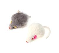 FUTUREORYY 2 Piezas Juguetes para Gatos Ratones de Peluche Colores Aleatorios Juguetes Interactivos para Gatitos Estimulan Instinto Natural y Evitan Arañazos Muebles Color