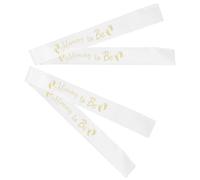 FUTUREORYY 2 Piezas Sash para Mom To Be Blanco Satinado para Shower y Fiesta de Embarazo Decoración Ligera para Mujeres Embarazadas