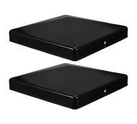 FUTUREORYY 2 Piezas Tapas para Postes de Hierro Resistentes para Terraza Unidades Cubiertas Decorativas para Vallas de Jardín con Diseño Cuadrado Fácil Instalación Exterior