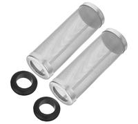 FUTUREORYY 2 Unidades Cubiertas de Filtro de Acuario de Acero Inoxidable 16 Mm Interior Protector de Entrada de Malla Metálica para Peceras Filtro de Succión Prefiltro para Camarones y Peces