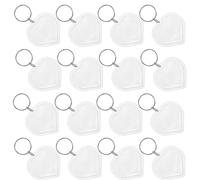 FUTUREORYY 20 Unidades Llaveros Acrílicos Marco en Forma de Corazón para Fotos, Material Transparente Fácil Inserción, Ideales para Manualidades y Regalos Personalizados