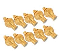 FUTUREORYY 20 Unidades Tapones Decorativos para Barra de Cortina Finales Retro Dorados de Estilo Romano Protectores Antipolvo para Varillas de Cortinas para Hogar y Oficina