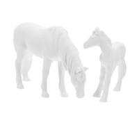 FUTUREORYY 2piezas Adornos De Caballos De Simulación Mini Caballo Decoración De Paisajes para Bonsái Micropaisaje