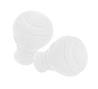 FUTUREORYY 2piezas Terminales para Barra De Cortina Plásticas Accesorios Decorativos para Finales De Barra De Cortina Remates Compactos Ventanas Fácil Instalación Diseño Simple y Duradero