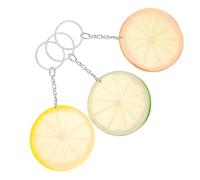 FUTUREORYY 3 Llaveros De Limón: Mini Llavero De Rodaja De Limón Para Fiestas De Frutas, Llavero Con Dijes Para Bolsos, Ideal Para Uso Diario.