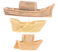 FUTUREORYY 3 Piezas Miniaturas de Barcos de Resina para Decoración de Casas de Muñecas y Jardines de Adornos Creativos para Paisajes Miniatura para Manualidades y Micro Paisajismo
