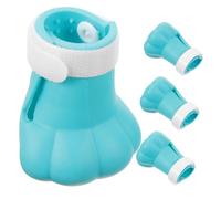 FUTUREORYY 4 Piezas Cubiertas de Uñas para Gatos de Ajustables Zapatos Protectores para Patas de Mascotas Prevención de Arañazos al Administrar Medicinas con Orificio para Drenaje de Agua