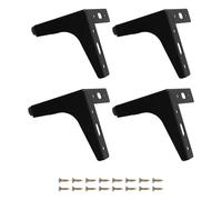 FUTUREORYY 4 Piezas Patas de Muebles Metálicas Triangulares Tornillos para Sofá Mesita Cómoda y Armario Soporte Negro Mate