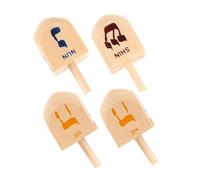 FUTUREORYY 4 Piezas Peonzas de Madera para Hanukkah Juguetes Educativos para Letras Hebreas Coloridas Seguro y Duradero para Actividades Grupo y Celebraciones Judías