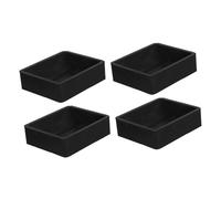 FUTUREORYY 4 Piezas Tope para Ruedas de Muebles Antideslizante Protector de Goma para Camas Sofás y Sillas Base para Tipo de Fácil Instalación Color Negro