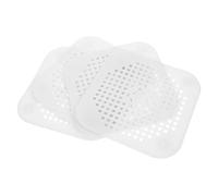 FUTUREORYY 4 Uds Cubierta De Drenaje De Ducha De Silicona Atrapa Pelos para Ducha Y Recogedor De Pelo para Desagüe De Baño Tapa Sumidero Cuadrada 5.51X5.51X0.03In