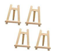 FUTUREORYY 4piezas Caballete De Madera Para Pintar Soporte De Madera Natural Para Exhibición De Cuadros y Fotografías Casa o Tienda