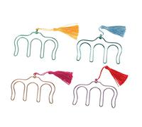 FUTUREORYY 4piezas Clip De Partituras Metálico Con Borlas Para Música Soporte De Páginas Para Libros y Material Musical