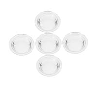 FUTUREORYY 5 Piezas Platos de Vidrio para Calentador de Cera Resistentes al Calor Transparentes para Difusor de Aceites Esenciales y Aromaterapia Casa