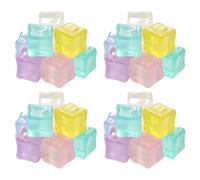 FUTUREORYY 50 Cubitos de Hielo Falsos de Resina Luminosa, Realistas Sabor, Ideales para Decoración de Mesas y Exhibiciones de Alimentos Varios Estilos