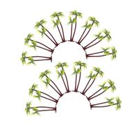 FUTUREORYY 50 Piezas Palmeras de Plástico Miniatura Resistentes la Decoloración Árboles Artificiales Realistas para Decoración de Acuarios Pasteles Bonsáis y Paisajes Miniatura