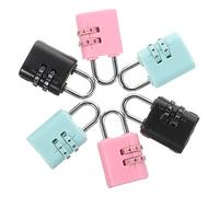 FUTUREORYY 6 piezas Candado de Combinación Infantil Cerraduras de Resistentes al Desgaste Diseño Lindo y Portátil para Guardar y Llevar Seguridad para Bloqueo de Casilleros