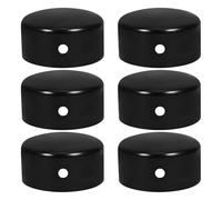 FUTUREORYY 6 Piezas Tapones De Pasamanos De Metal Tapa Final De Pasamanos De Acero Inoxidable Tapas De Extremo Accesorios De Tubo Para Escalera Black