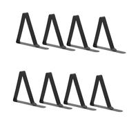 FUTUREORYY 8 Piezas Pinzas para Manteles de Acero Inoxidable, Resistentes al Viento, Tamaño Grande Triangular, Color Negro, 8 Unidades, Clips de Fijación para Mesas de Picnic, Camping,