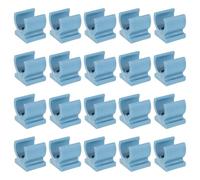 FUTUREORYY Abrazaderas de Tubo para Asiento de Inodoro de Plástico Azul Marino 22 Mm, Clips de Montaje para Elevador de Silla de Ruedas, Paquete de 20 Unidades, Accesorio para