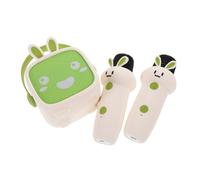 FUTUREORYY Altavoz Karaoke Portátil Mini con Micrófonos Inalámbricos Dobles Reproductor de Cuentos Educativo para Compacto y Ligero para Uso Interiores y Exteriores