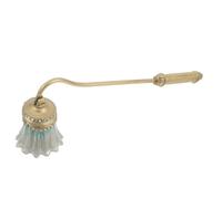 FUTUREORYY Apagavelas de Mano Vintage Forma de Campana, Esmalte Decorativo Gemas de Imitación, Mango Largo Portátil para Uso en Hogar y Eventos, Accesorio Esencial para Velas Decorativas