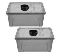 FUTUREORYY Caja de Cría de Reptiles Grande Transparente con Bebedero, Terrario Portátil para Serpientes, Arañas y Tortugas, Hábitat con Filtro de Luz para Cuidado de Mascotas