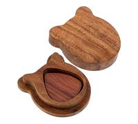 FUTUREORYY Caja De Selección para Guitarra Soporte para Púas De Madera Organizador De Púas De Guitarra para Uso Estudio o Tocadas