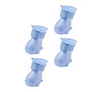 FUTUREORYY Calzado para Perros Pequeños 4 Piezas Botas Antideslizantes Tep Resistentes al Agua para Paseos en Días Lluviosos y Terrenos Mojados