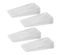 FUTUREORYY Calzas Niveladoras para Muebles de Caucho Resistentes, Cuñas Ajustables Grandes Transparentes para Patas de Gabinete, Protección y Estabilidad en Suelos Irregulares, Juego de 4