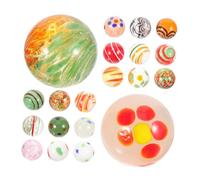 FUTUREORYY Canicas Decorativas de Vidrio Sólido 20 Piezas Colores Surtidos para Peceras, Bolas de Canica Seguras para Acuarios y Manualidades, Accesorios para Decoración de Color Aleatorio